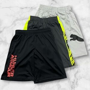 3 Pieces Boys Shorts Puma L(14-16),Dri-Fit (M),Under Armour